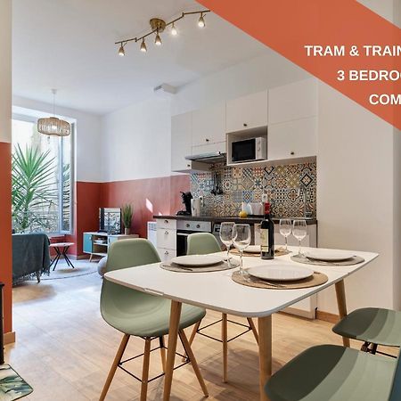Cosy And Trendy 3 Bedrooms Train Tramway Nice Extérieur photo